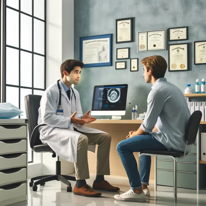 Врач консультирует пациента